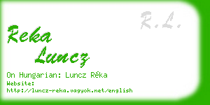 reka luncz business card