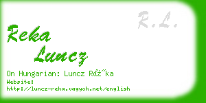 reka luncz business card